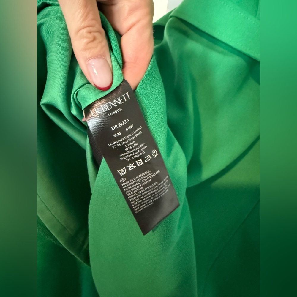LK BENNETT Dr Eliza Dress in Green Size 14 US New With Tags - Picture 9 of 11
